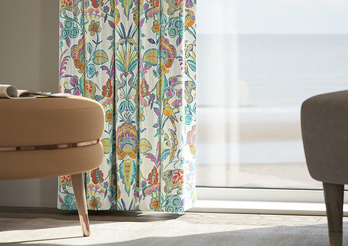 Bangalore Faux Silk, Azure Glow - Made to Measure Curtain - Image 5